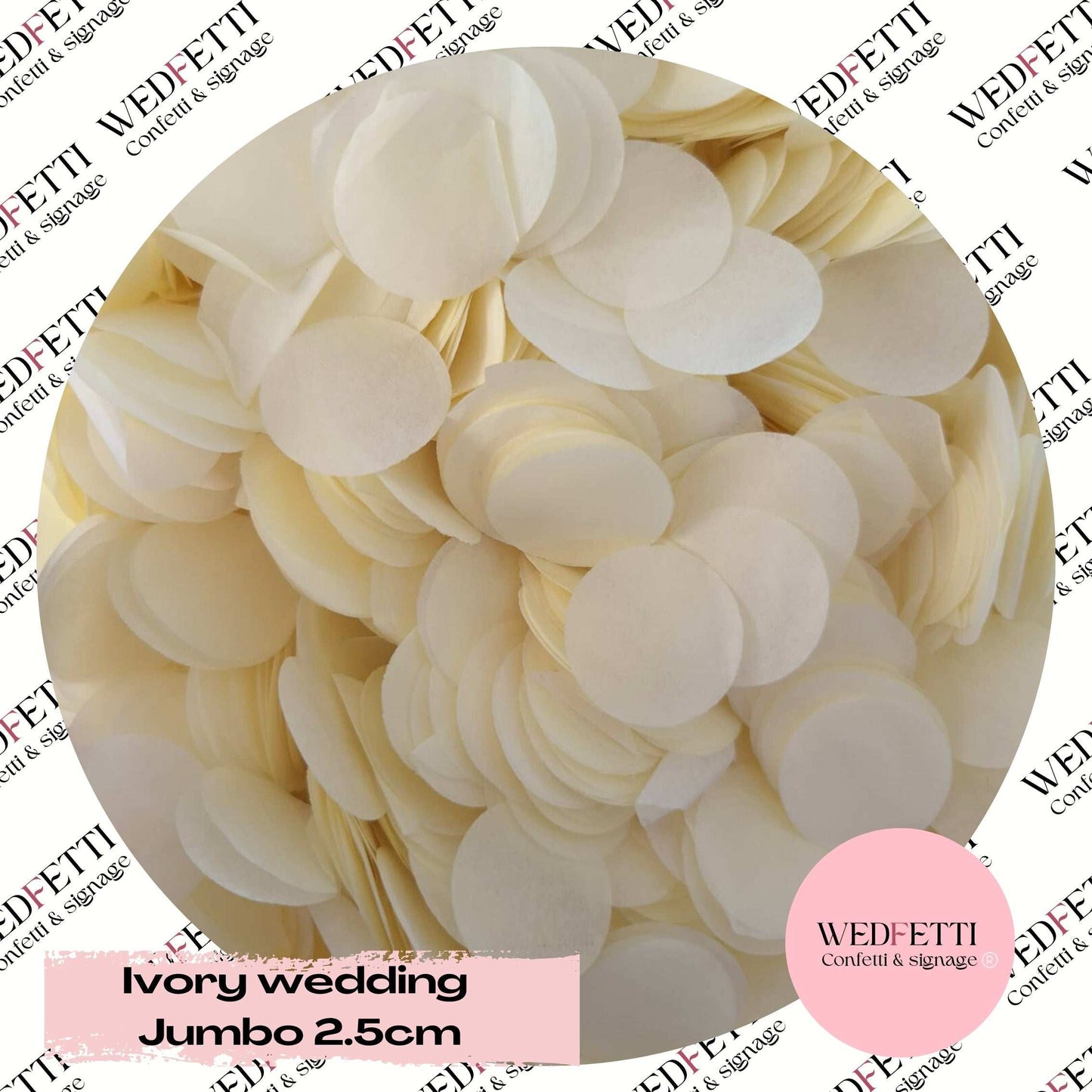 Biodegradable Confetti Slow falling paper - Ivory wedding WedFetti