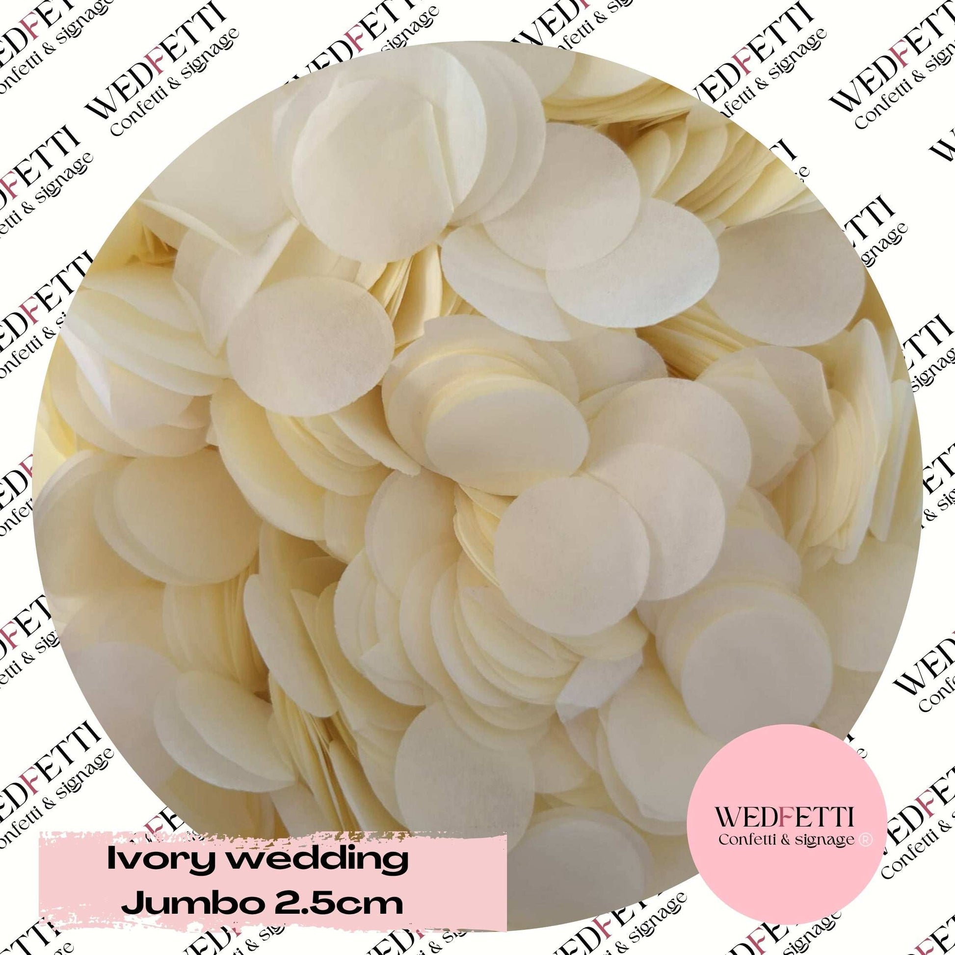 Biodegradable Confetti Slow falling paper - Ivory wedding WedFetti