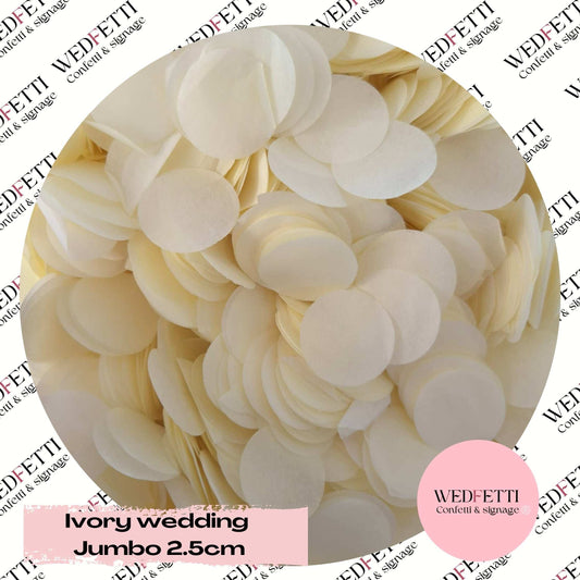 Biodegradable Confetti Slow falling paper - Ivory wedding WedFetti