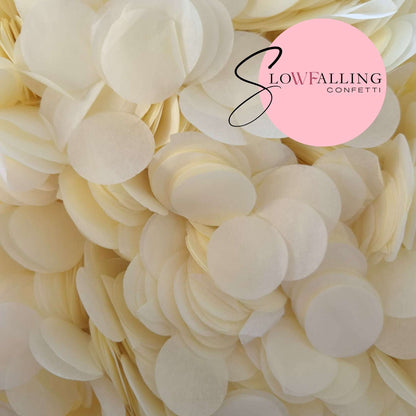 Biodegradable Confetti Slow falling paper - Ivory wedding WedFetti