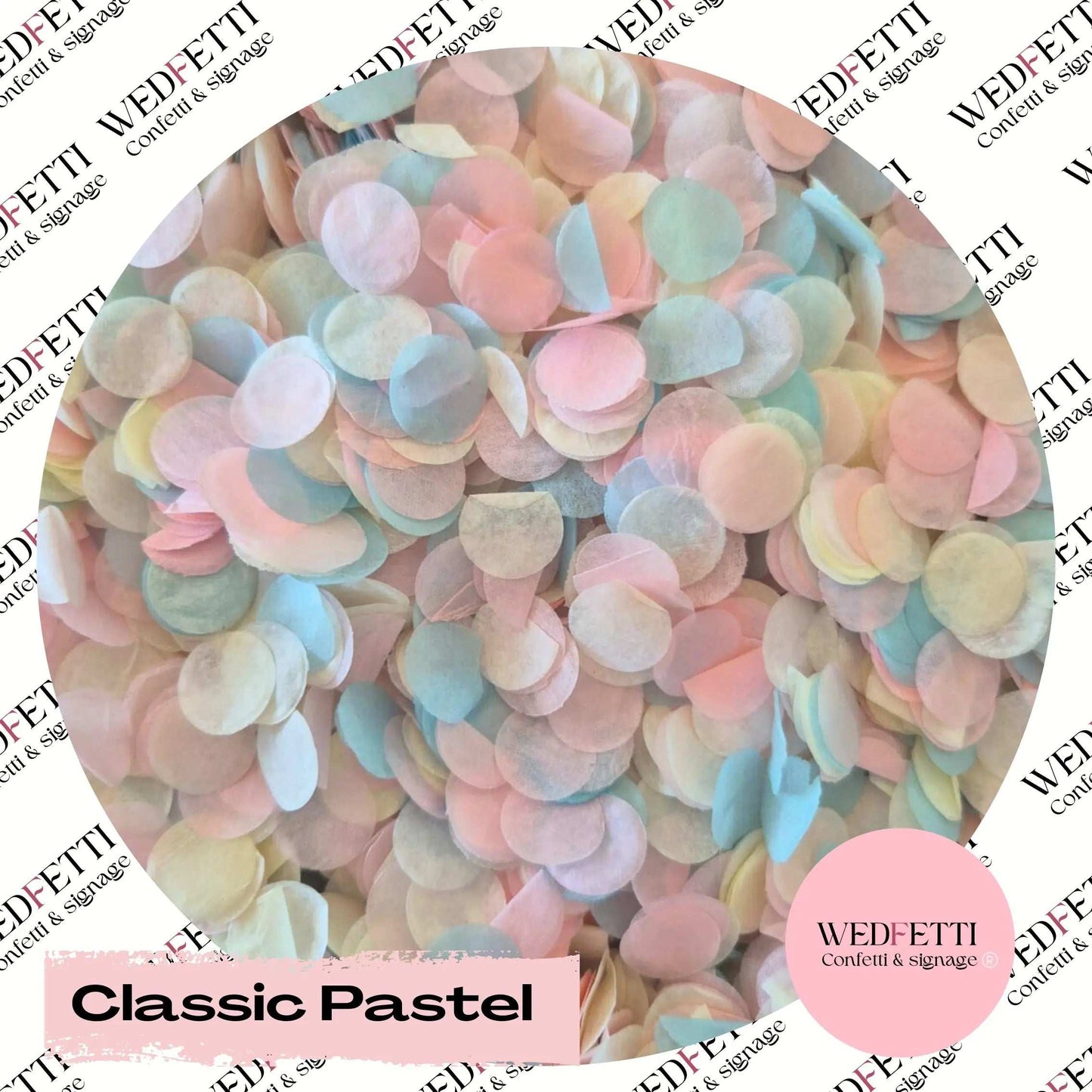 Slow falling paper Confetti - Classic Pastel - WedFetti Confetti & Signage