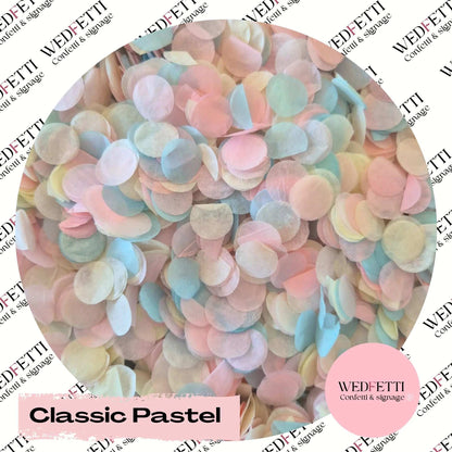 Slow falling paper Confetti - Classic Pastel - WedFetti Confetti & Signage