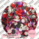 Slow falling paper Confetti - Fuscia black + Friends WedFetti