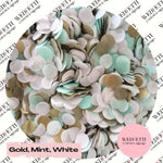 Slow falling paper Confetti - Gold, Mint, White mix WedFetti