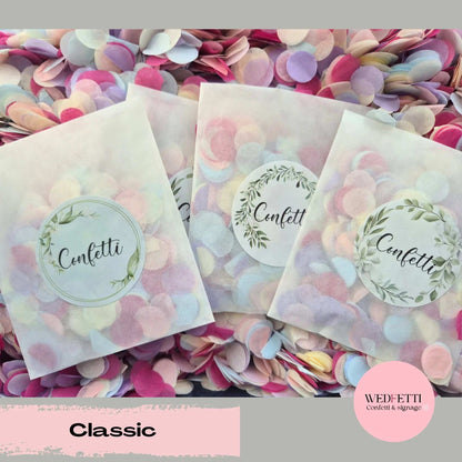 Confetti packets + stickers - Classic WedFetti Confetti & Signage
