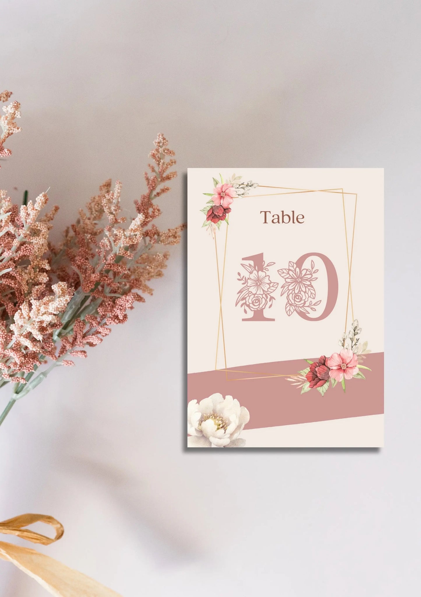 Table numbers  A5 WedFetti