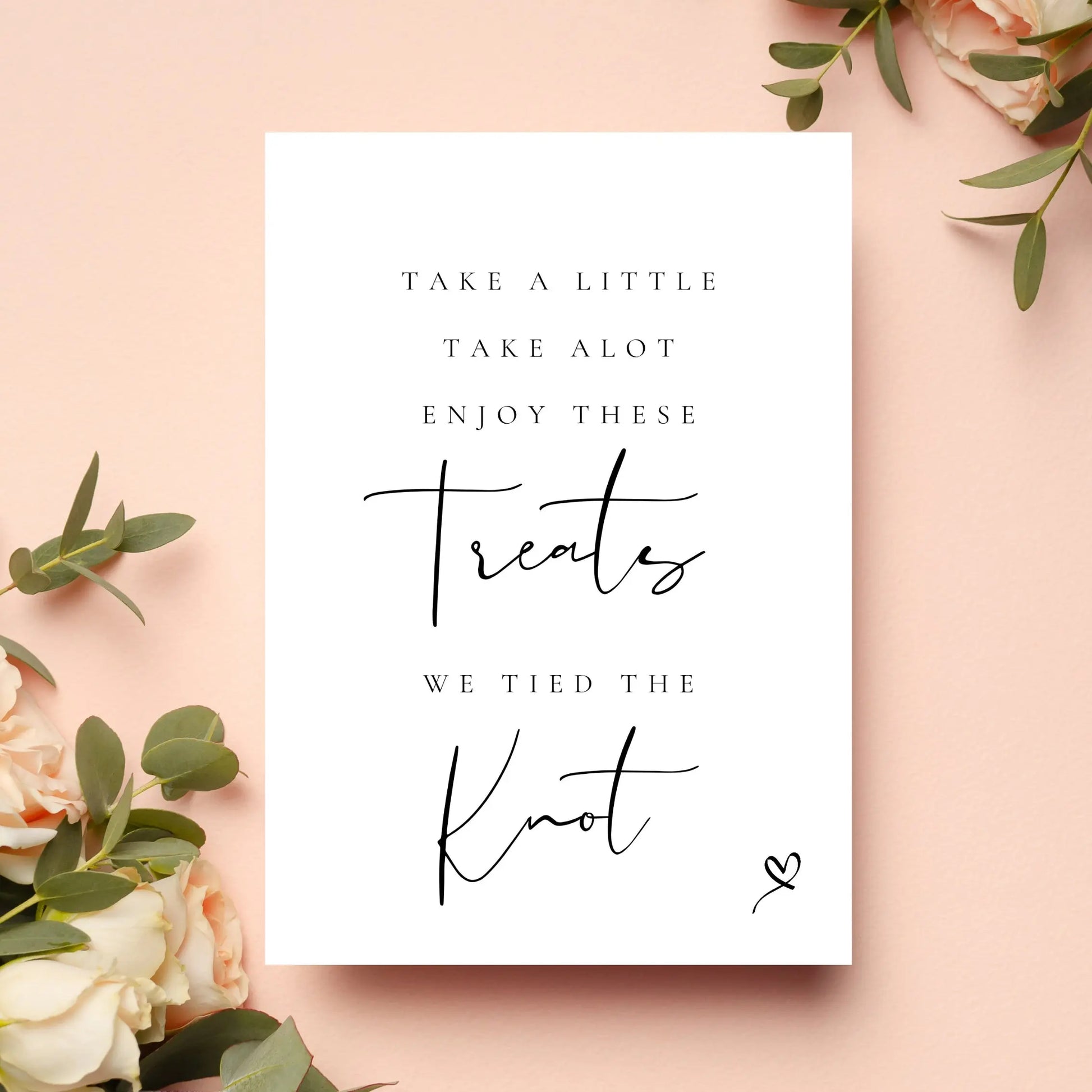 Sweet treat poem - WedFetti Confetti & Signage