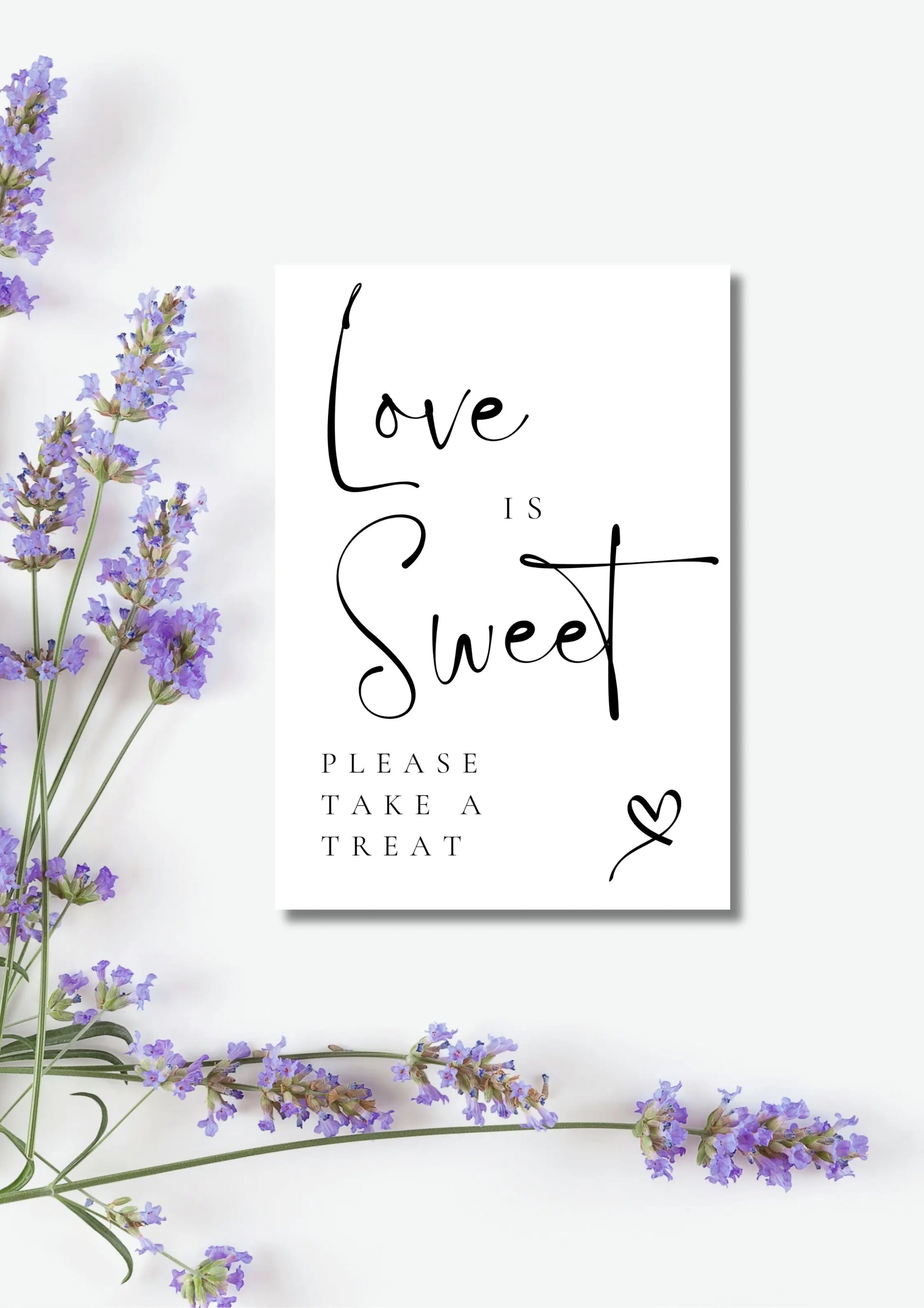 Lucia black collection - Sweet table sign WedFetti