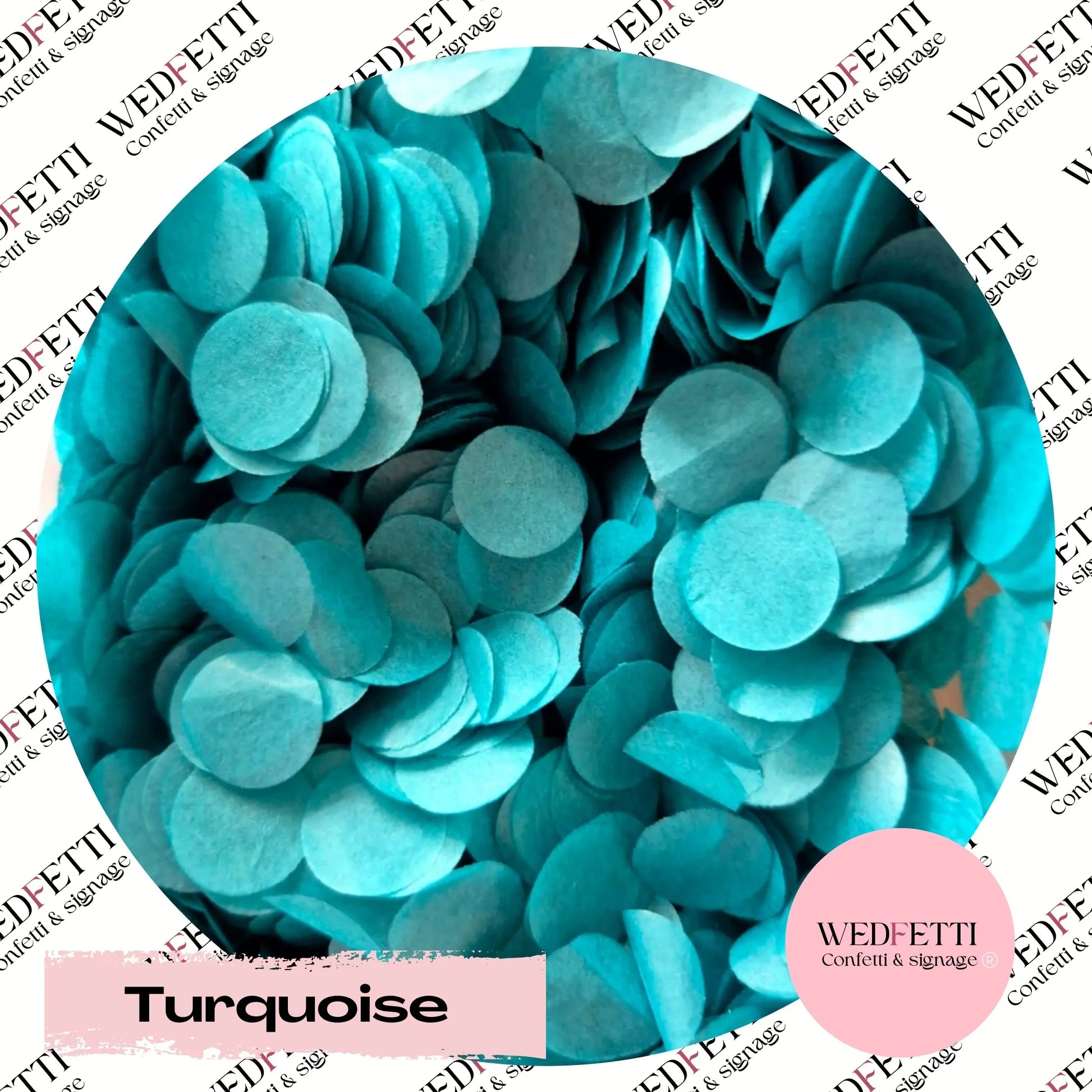Slow falling paper Confetti - Turquoise - WedFetti Confetti & Signage