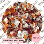 Slow falling paper Confetti - Wine Red Autumn WedFetti