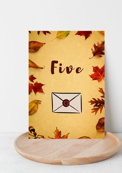 Harry potter style wedding table numbers WedFetti