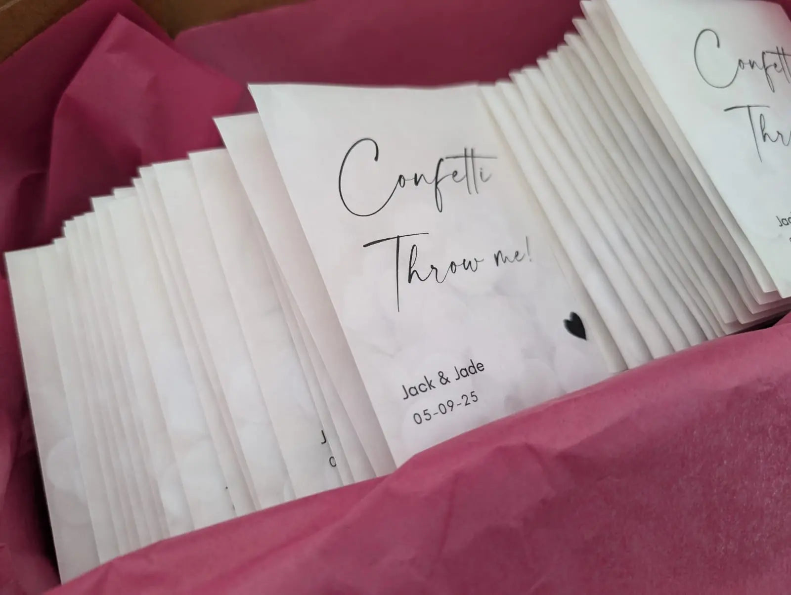 Slow falling paper Confetti - Deep Purple - WedFetti Confetti & Signage