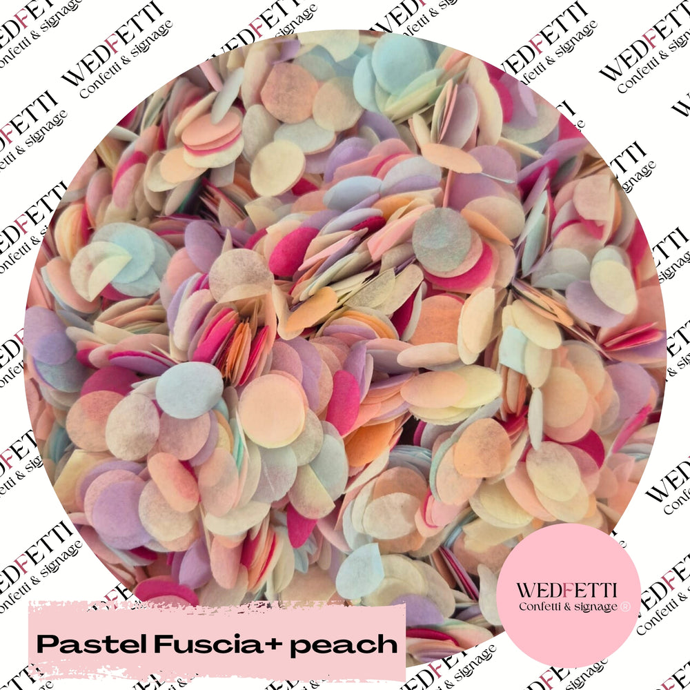 Slow falling paper Confetti - Pastel + Fuschia + Peach