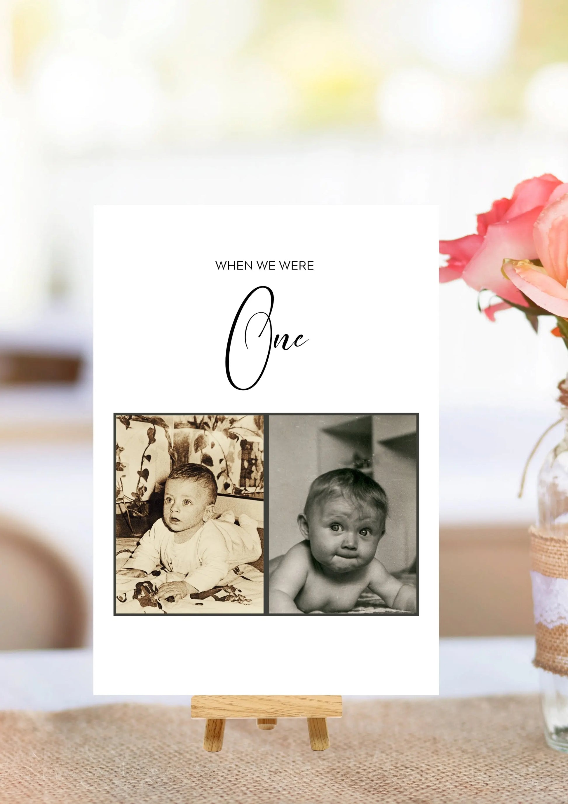 Photo table numbers WedFetti