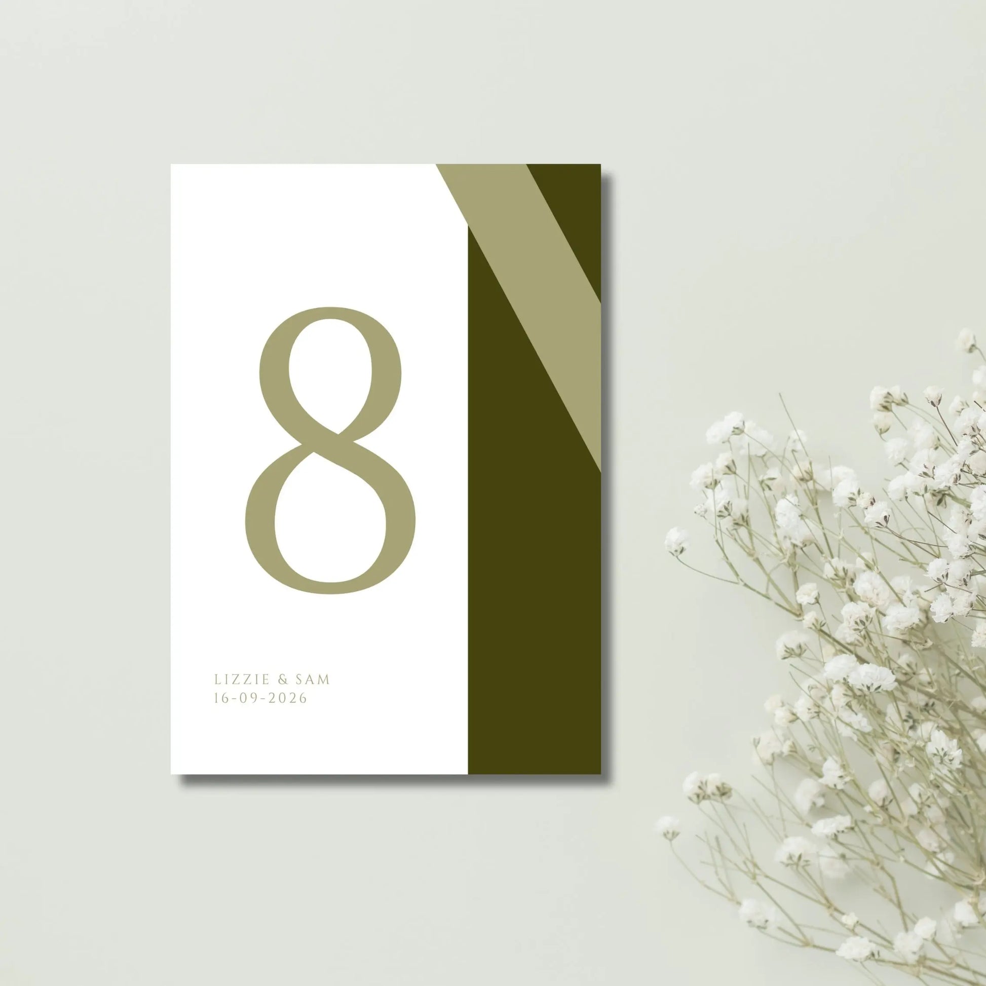 Table numbers Greens - WedFetti Confetti & Signage