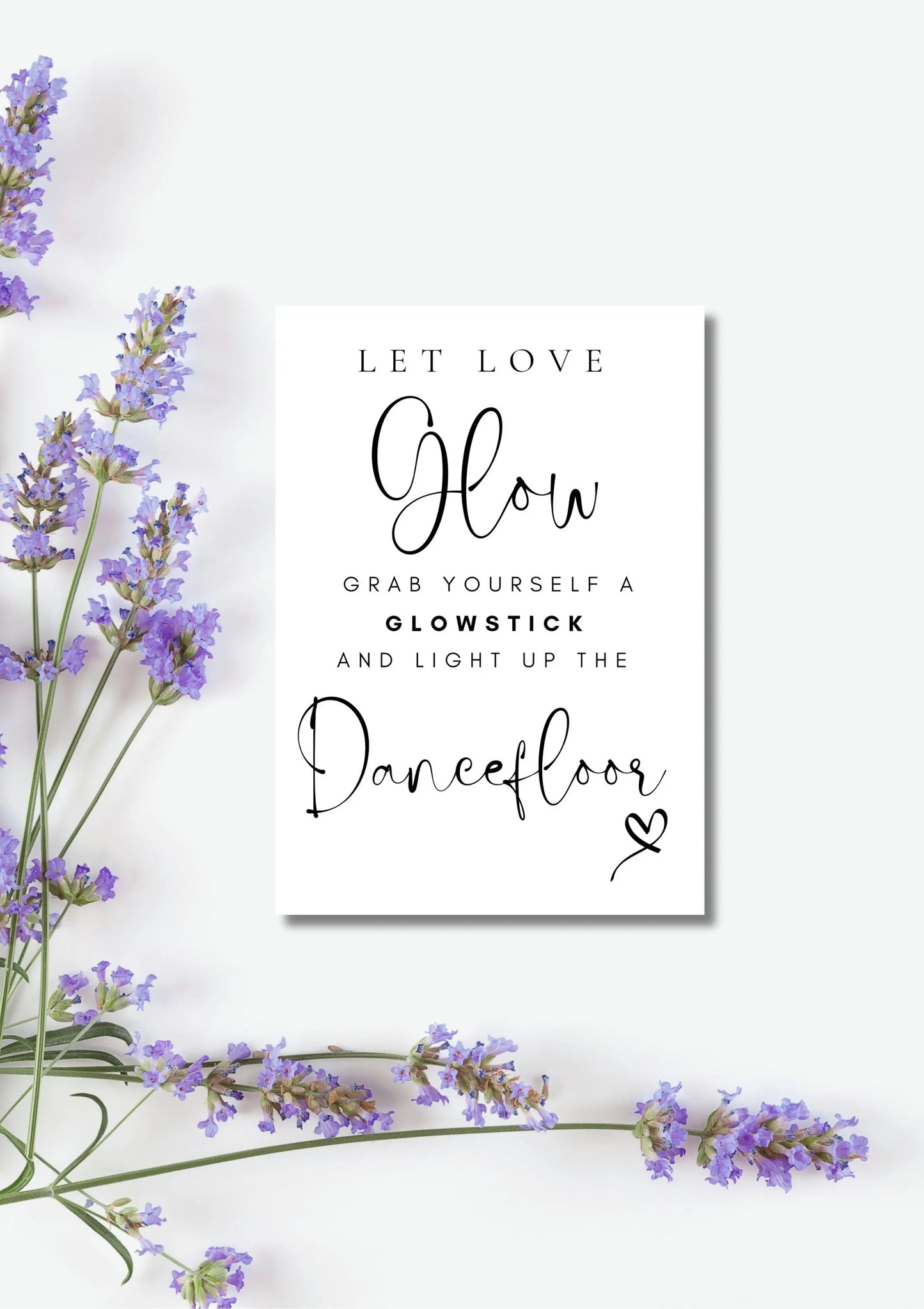 Lucia black collection - Glowstick sign WedFetti