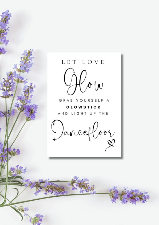 Lucia black collection - Glowstick sign WedFetti