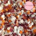Slow falling paper Confetti - Wine Red Autumn WedFetti