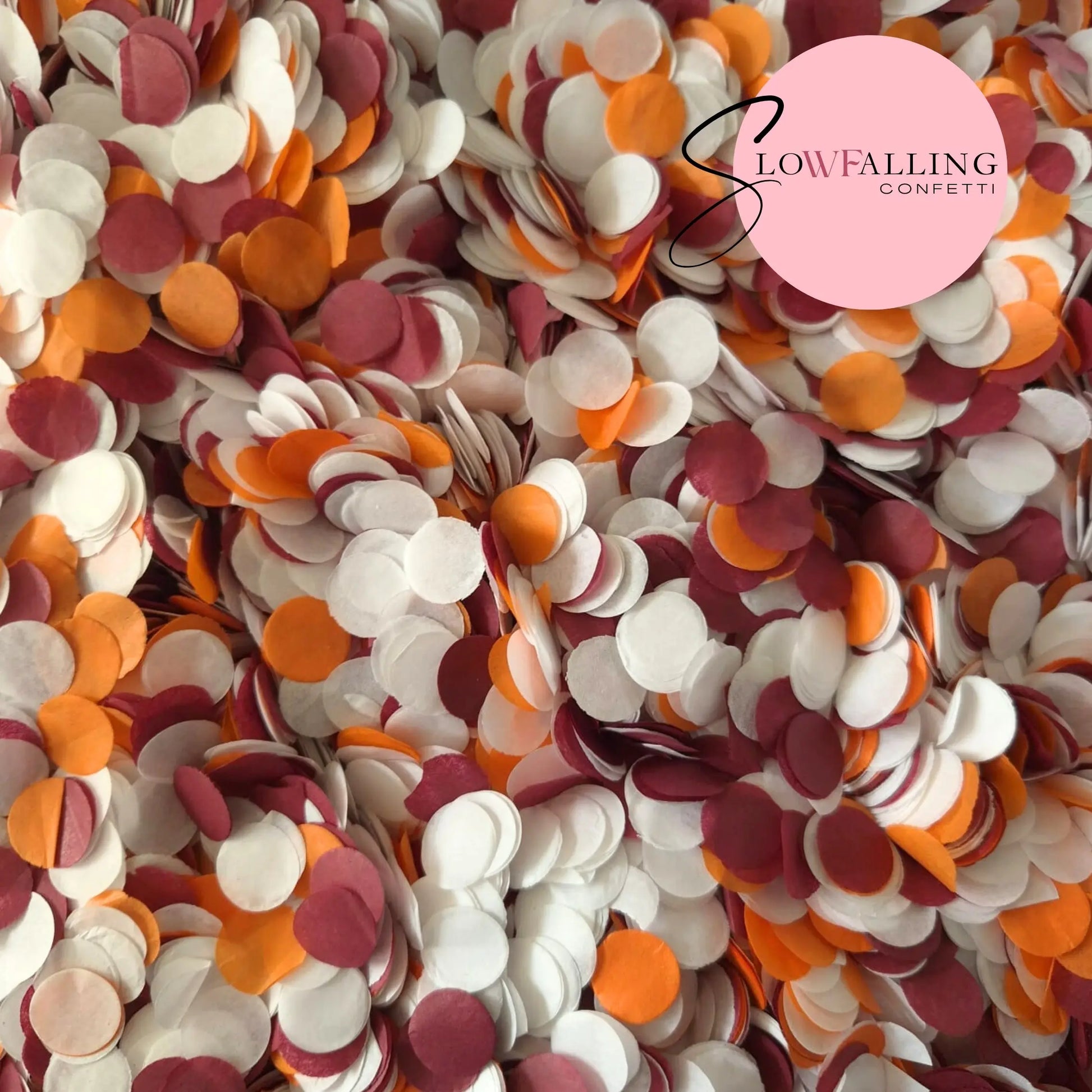 Slow falling paper Confetti - Wine Red Autumn WedFetti