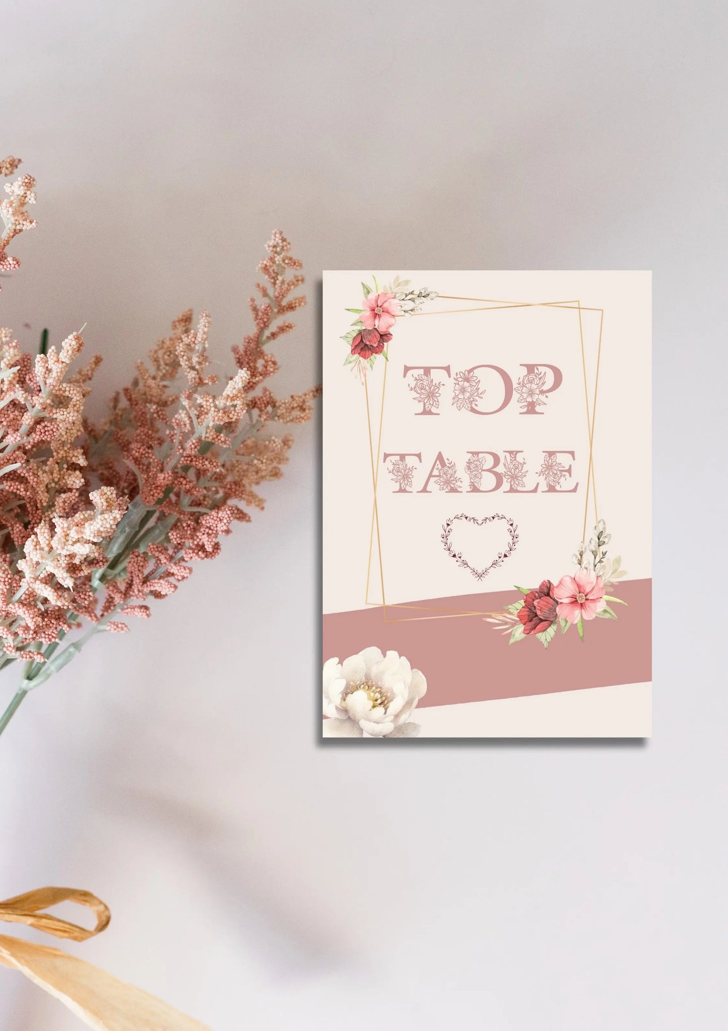 Table numbers  A5 WedFetti