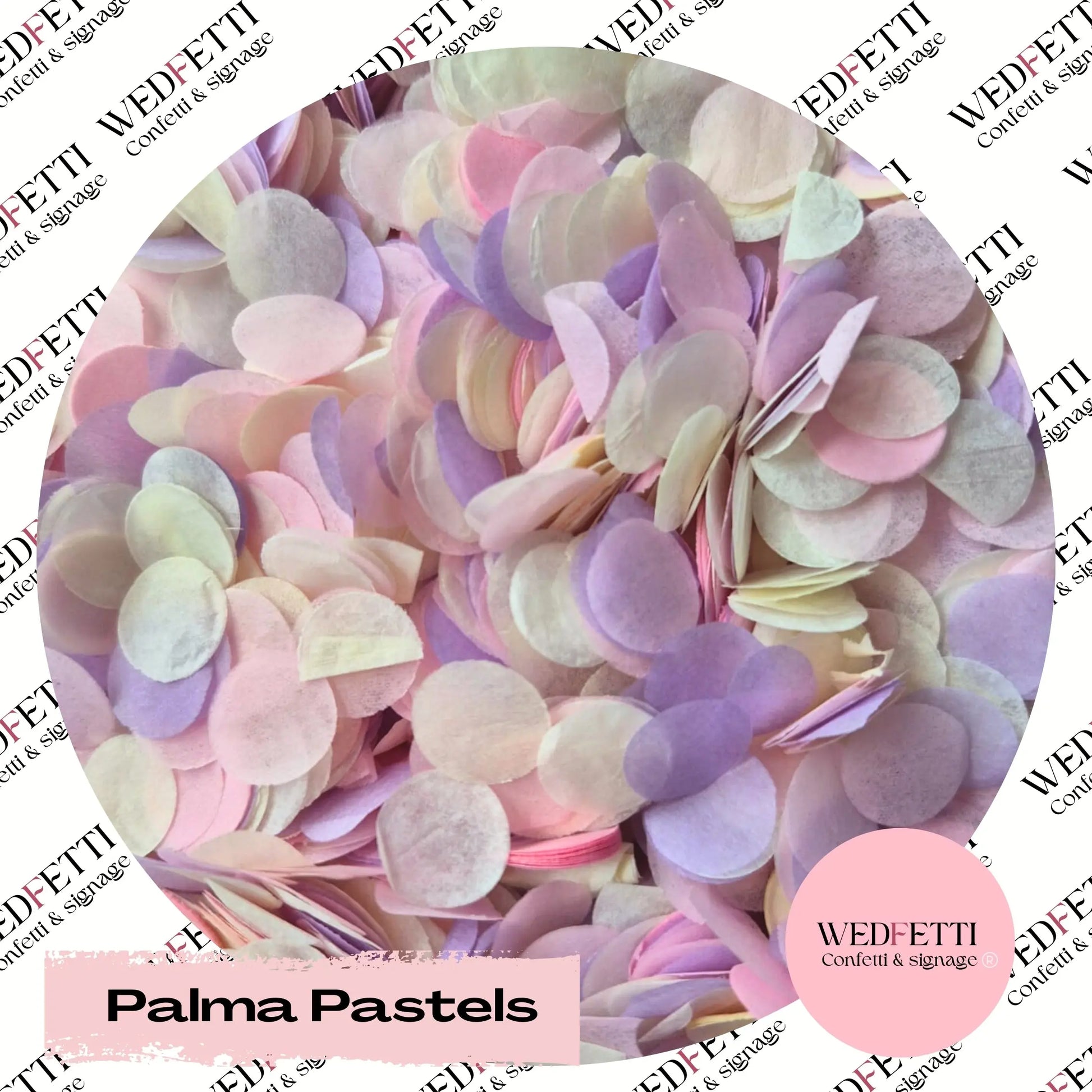 Slow falling paper Confetti - Palma Pastels - WedFetti Confetti & Signage