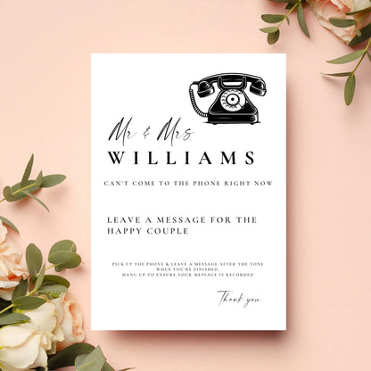 Audio guest book custom sign - WedFetti Confetti & Signage