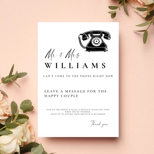 Audio guest book custom sign - WedFetti Confetti & Signage