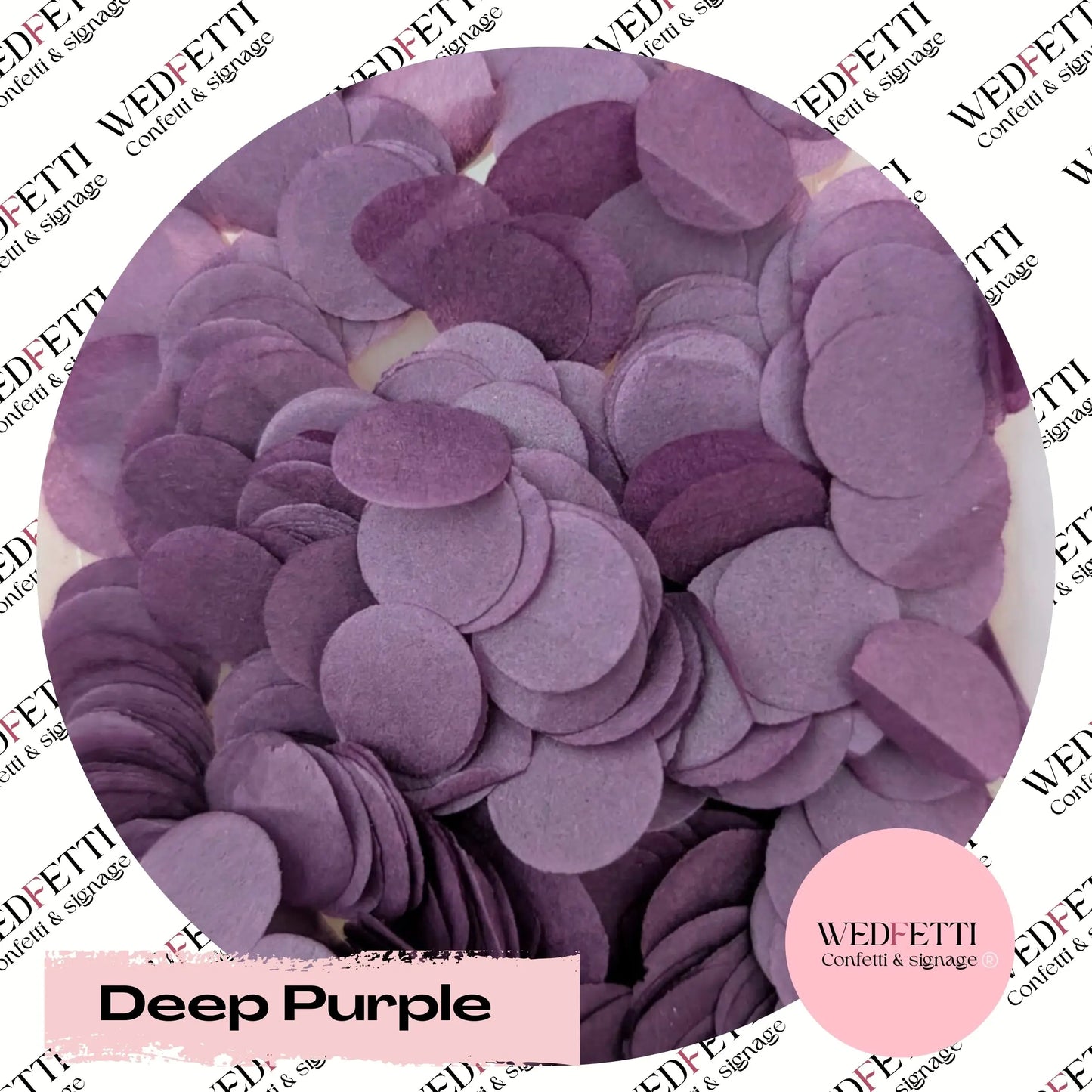 Slow falling paper Confetti - Deep Purple - WedFetti Confetti & Signage