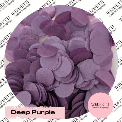 Slow falling paper Confetti - Deep Purple - WedFetti Confetti & Signage