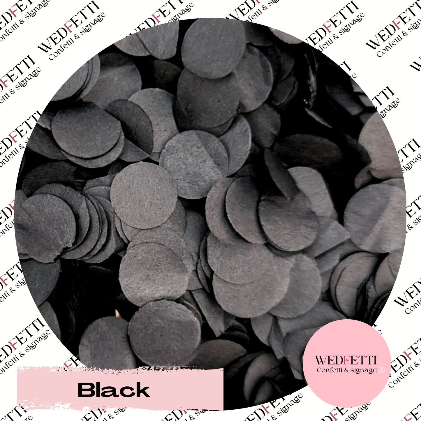 Slow falling paper Confetti - Black - WedFetti Confetti & Signage
