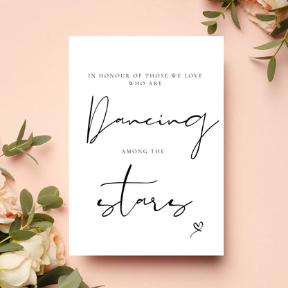 Memorial sign - Dancing with the stars - WedFetti Confetti & Signage