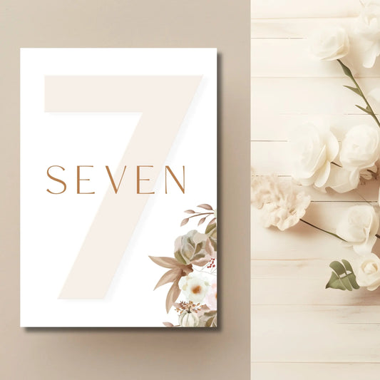 Table numbers - WedFetti Confetti & Signage