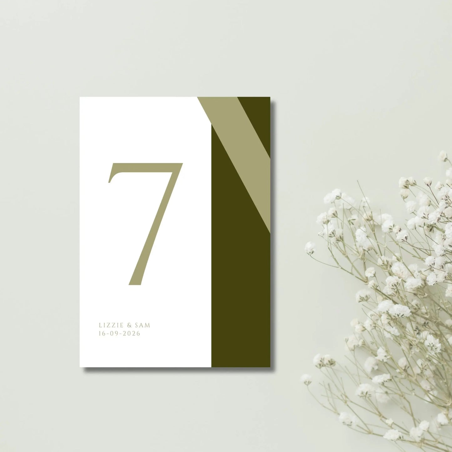 Table numbers Greens - WedFetti Confetti & Signage