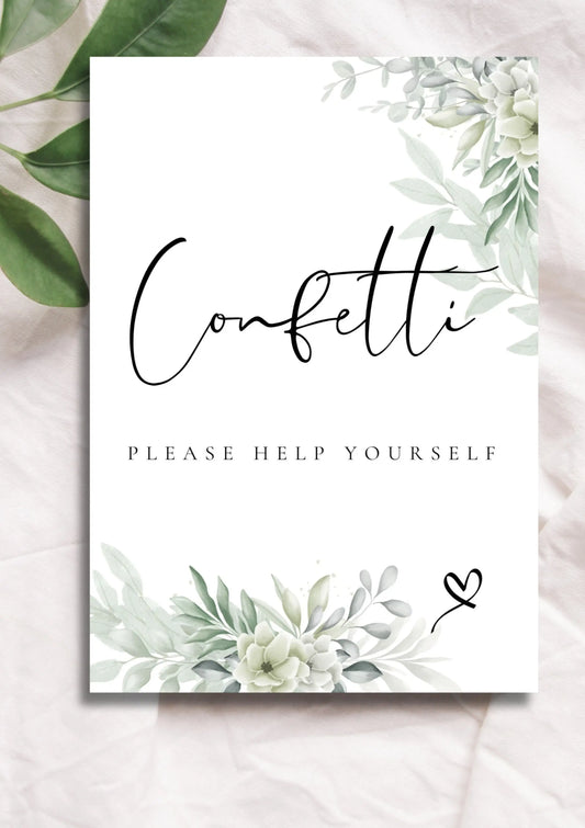 Confetti sign WedFetti