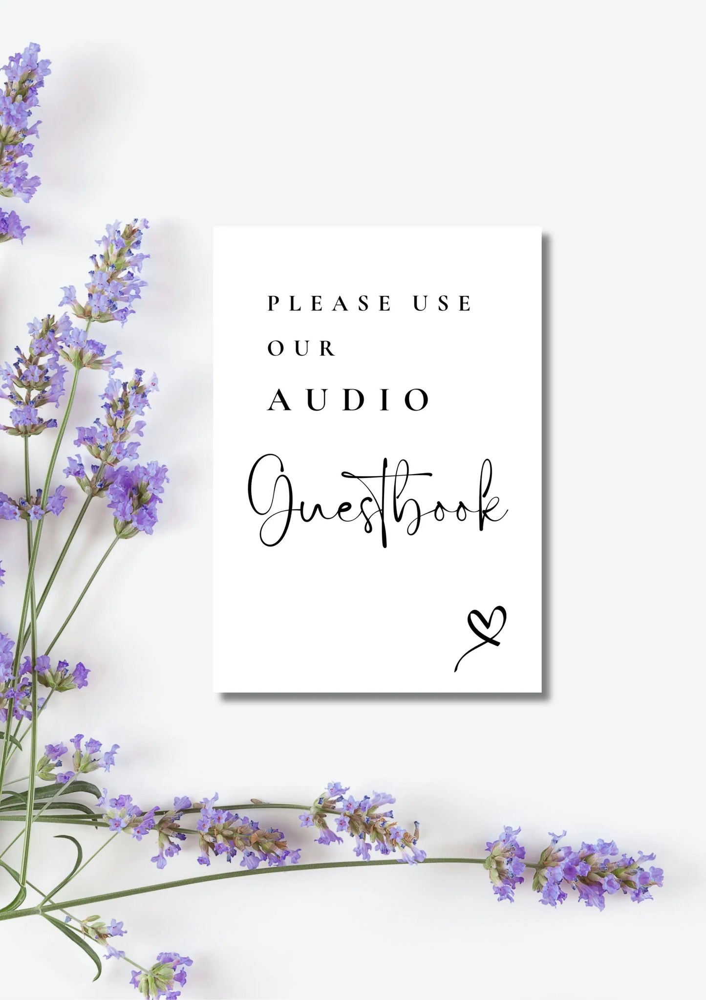 Lucia black collection Audio guestbook sign A5 WedFetti
