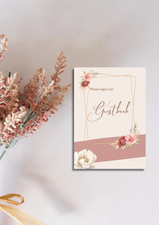 Guestbook sign A5 WedFetti