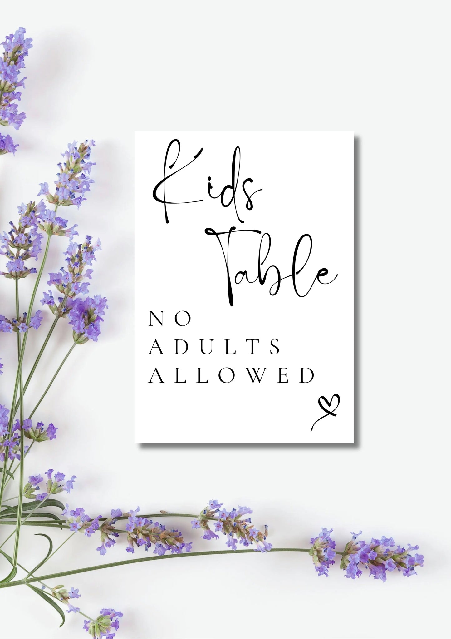 Lucia black collection - Kids table sign WedFetti