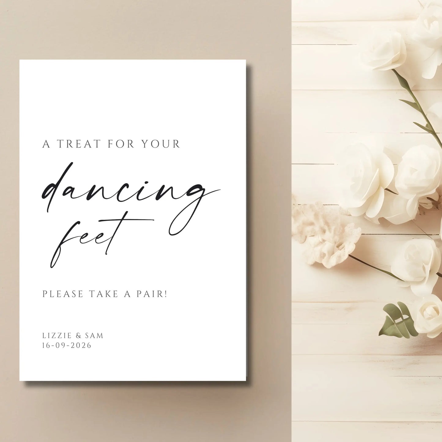 Flip flop / slipper dancing feet - WedFetti Confetti & Signage