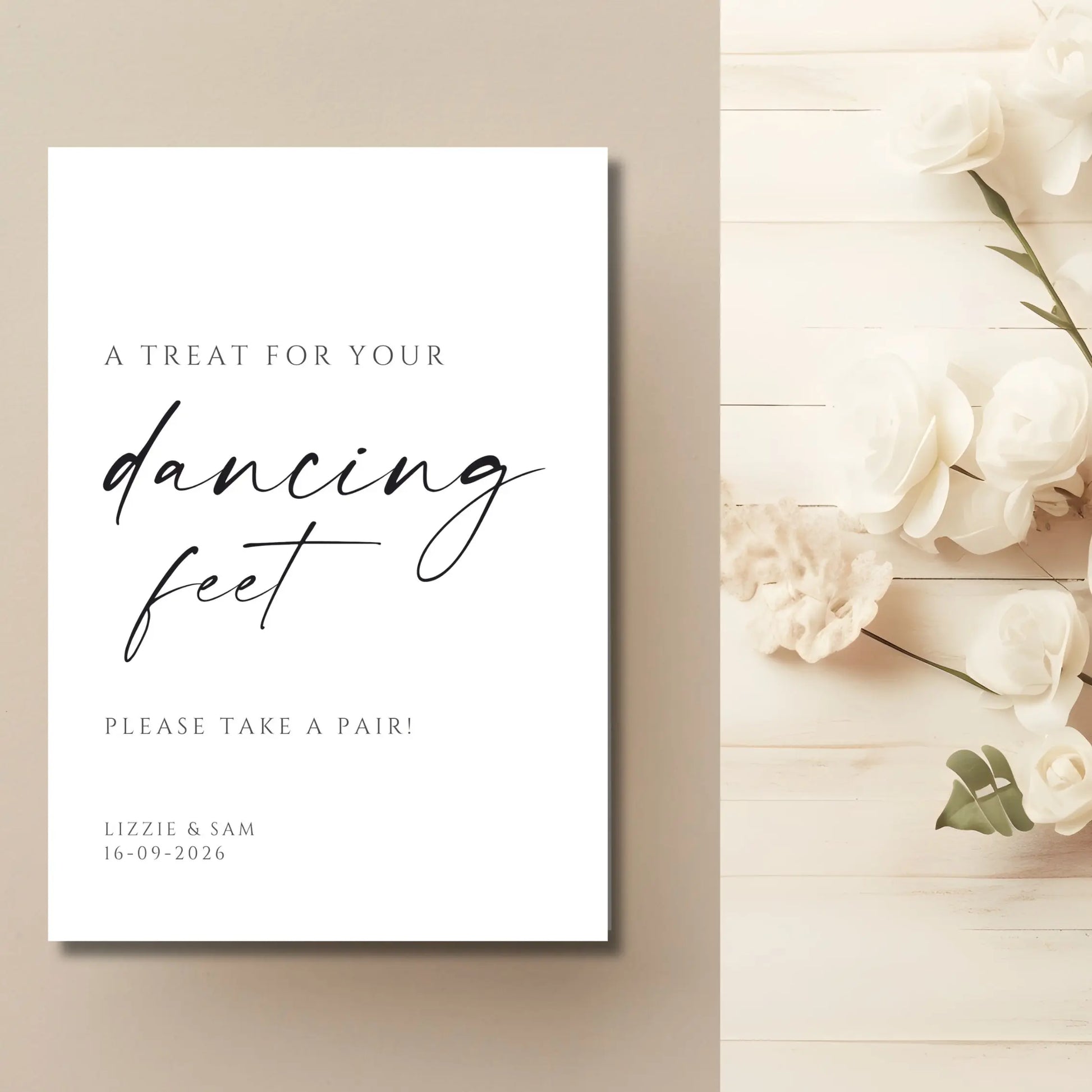 Flip flop / slipper dancing feet - WedFetti Confetti & Signage