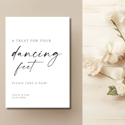 Flip flop / slipper dancing feet - WedFetti Confetti & Signage