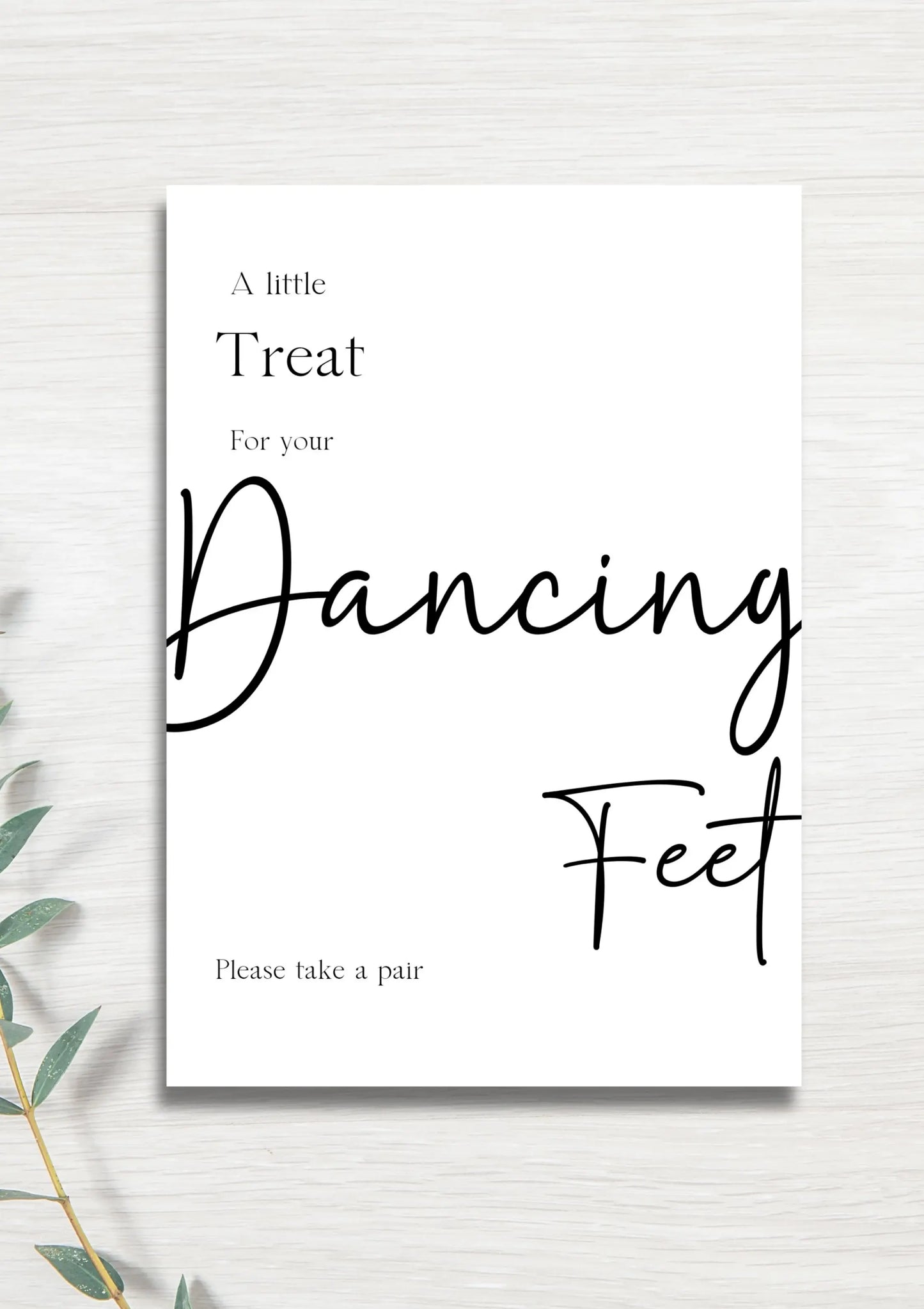 Flip flop/ slipper sign WedFetti