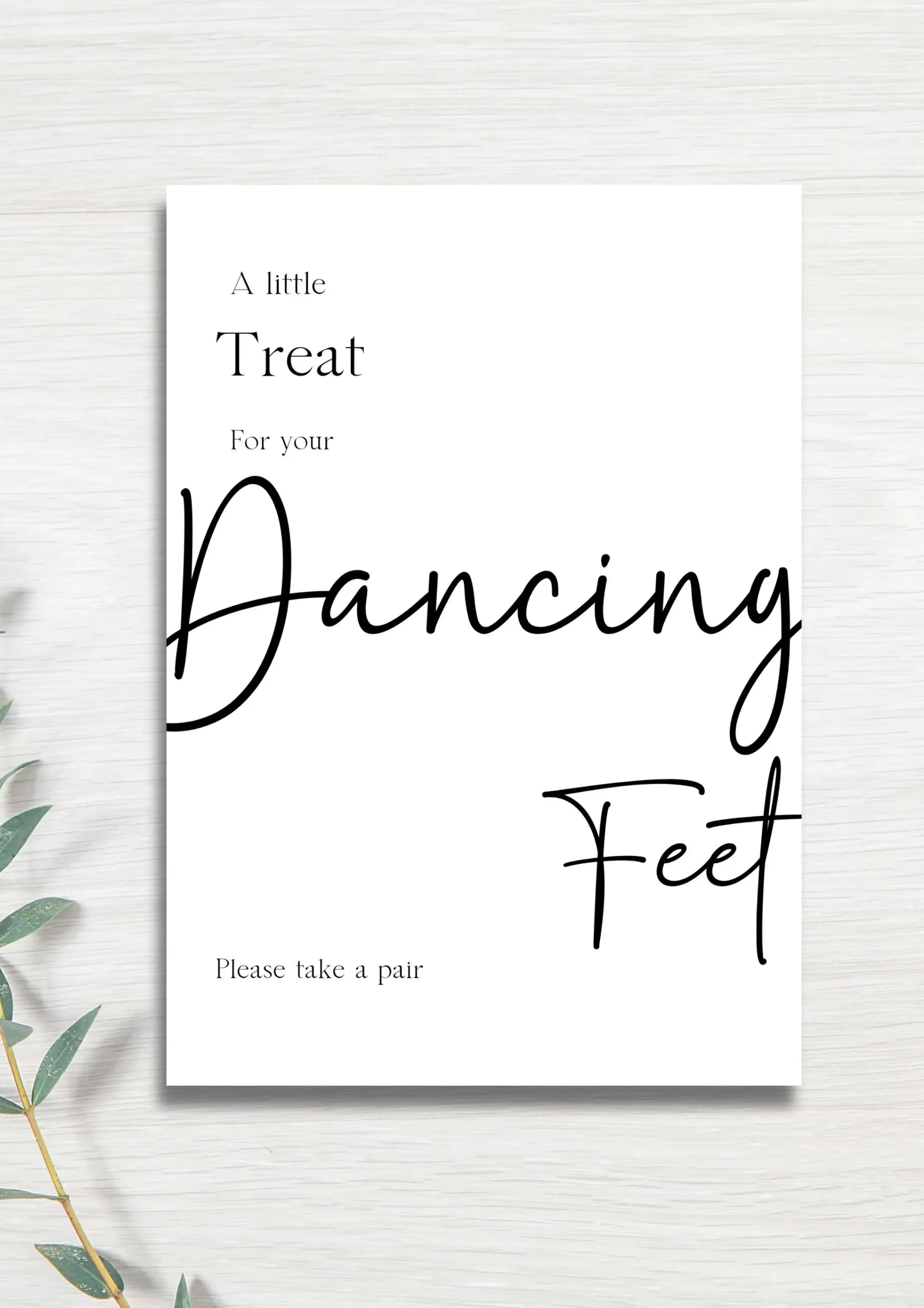 Flip flop/ slipper sign WedFetti