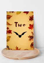 Harry potter style wedding table numbers WedFetti