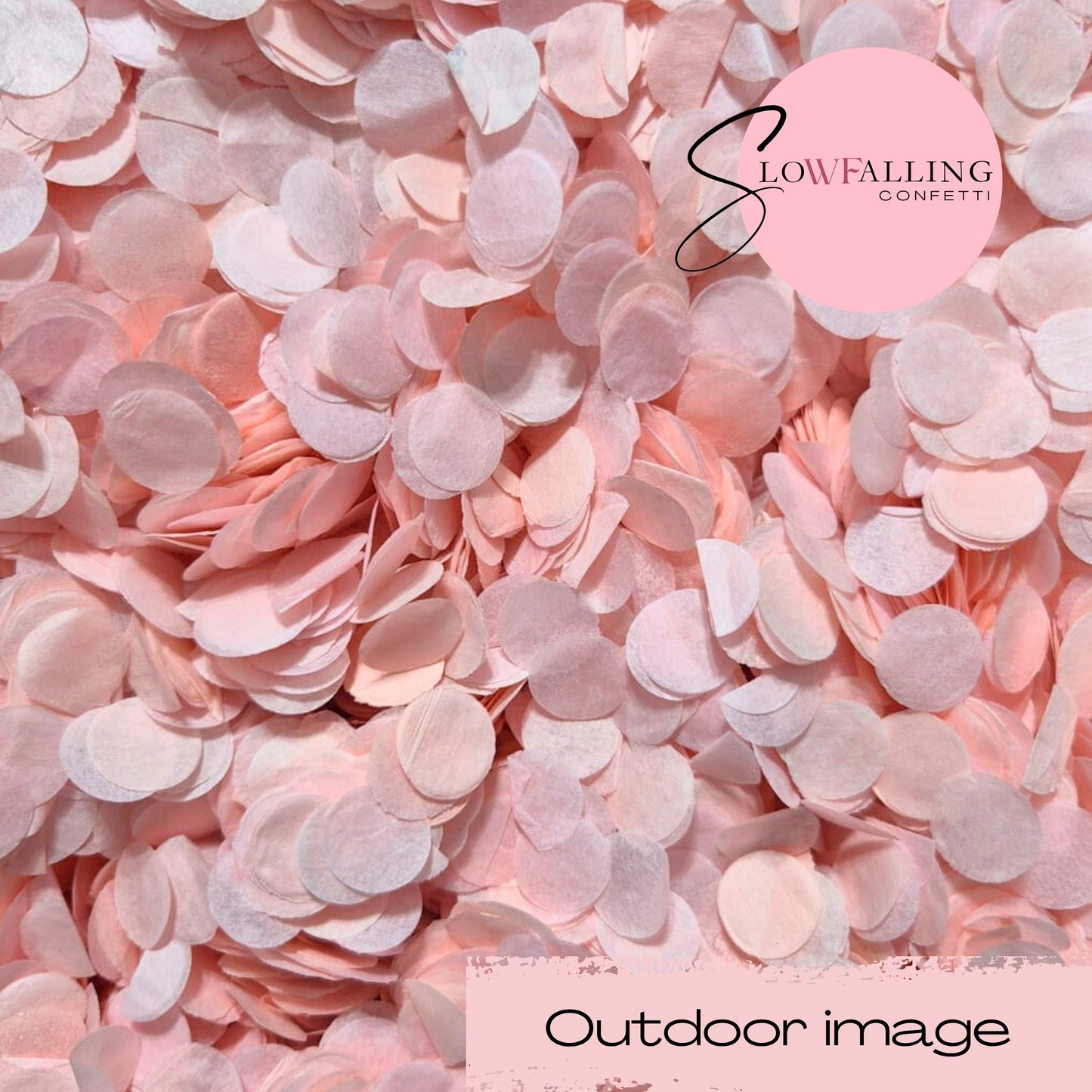 Slow falling paper Confetti - Baby Pink