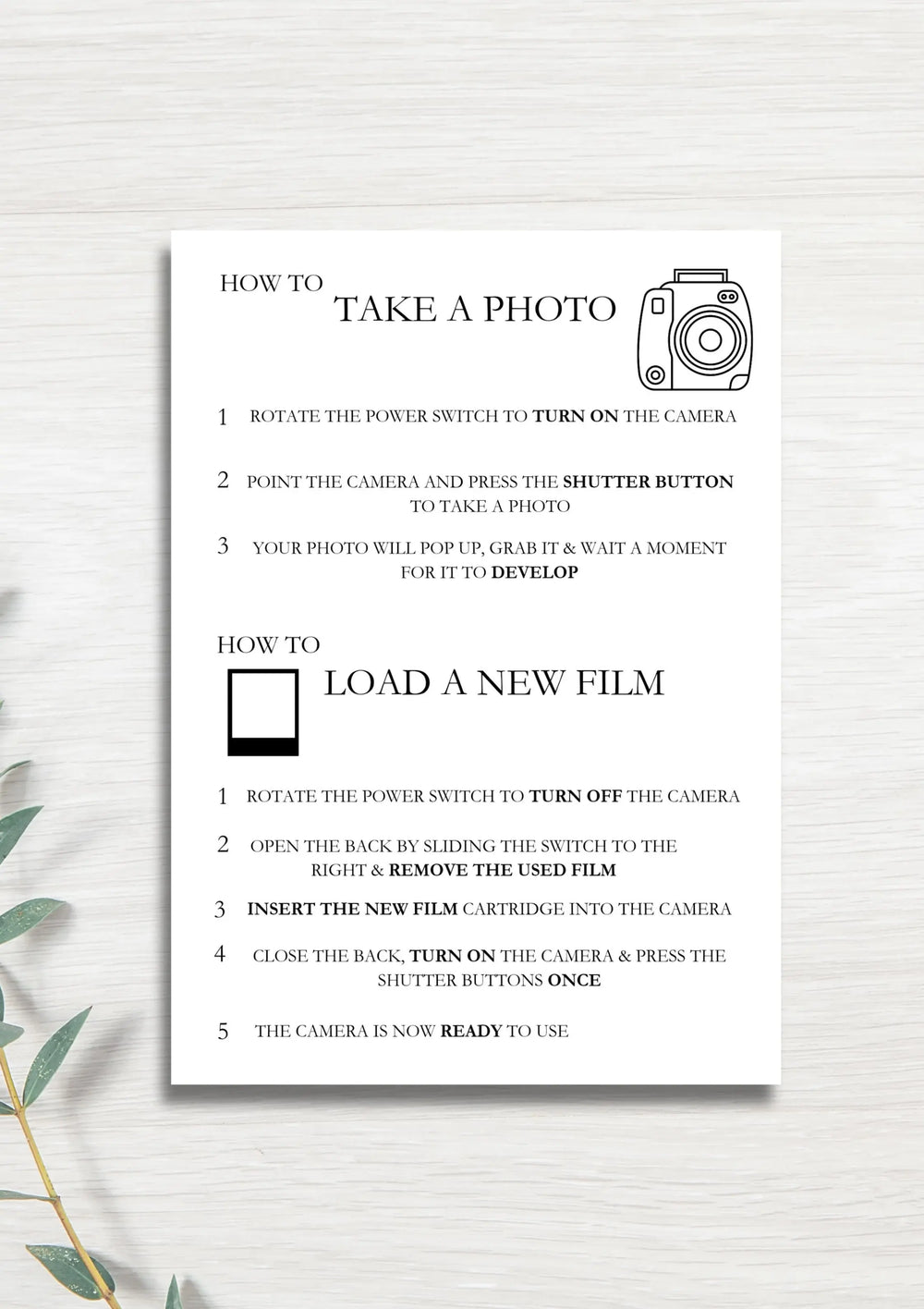 Photo Guestbook instructions WedFetti
