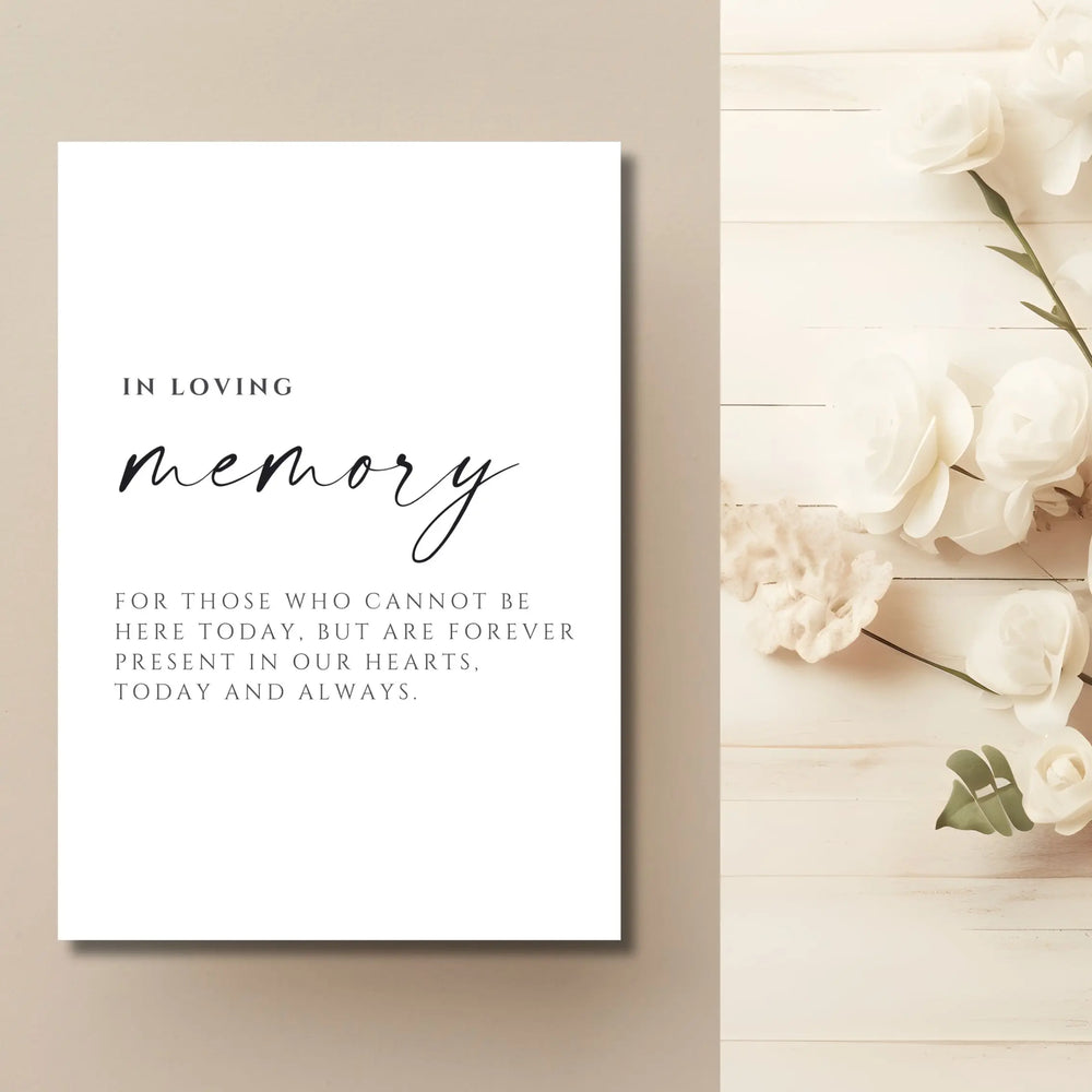 Memorial/ in loving memory - WedFetti Confetti & Signage