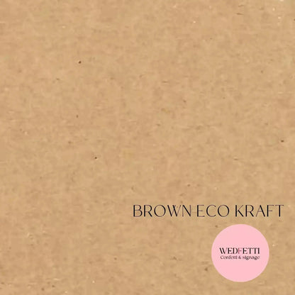 Wedding sign card material