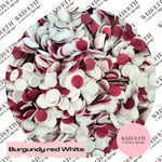 Slow falling paper Confetti - Burgundy Red White