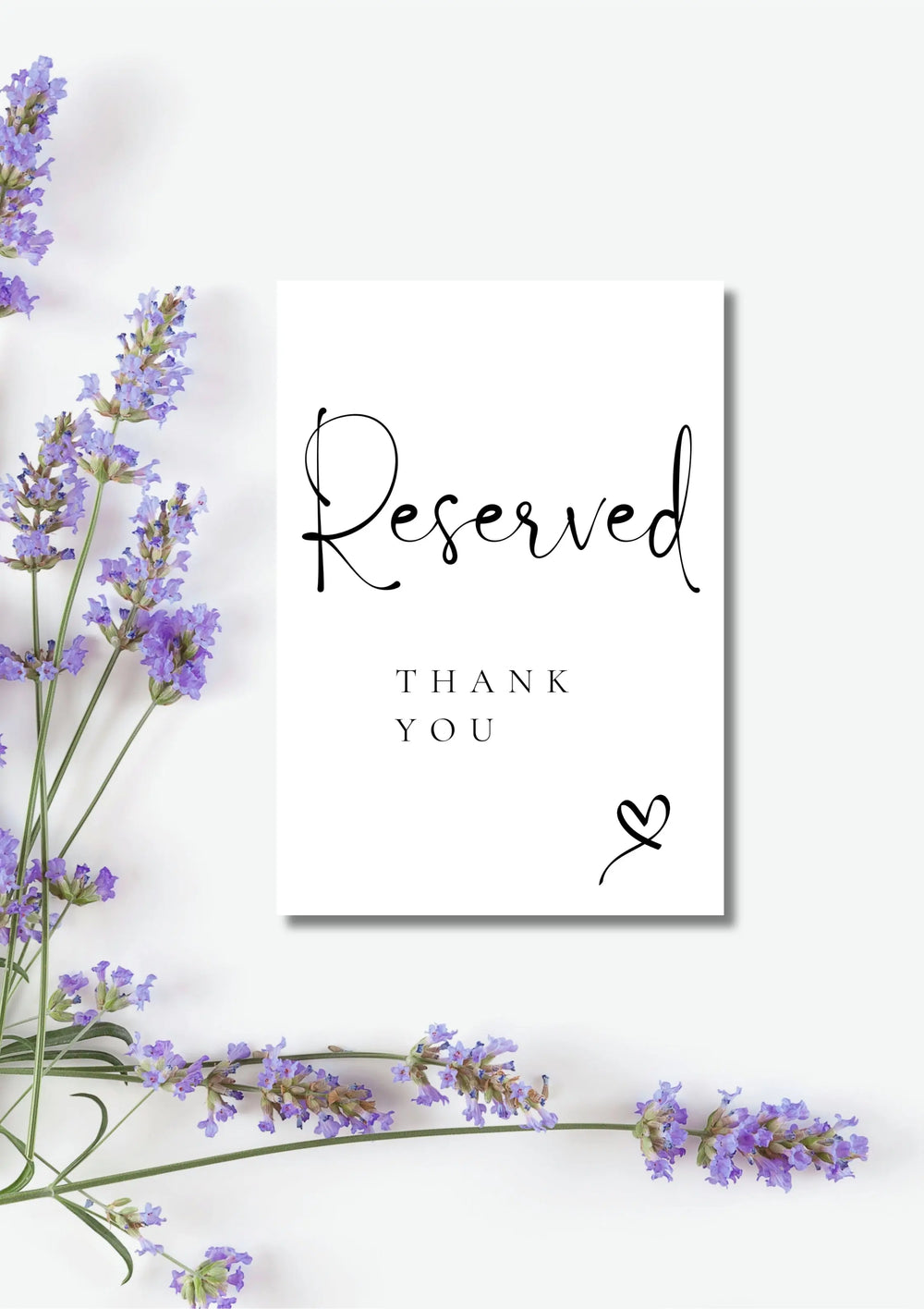 Lucia black collection Reserved sign A5 WedFetti