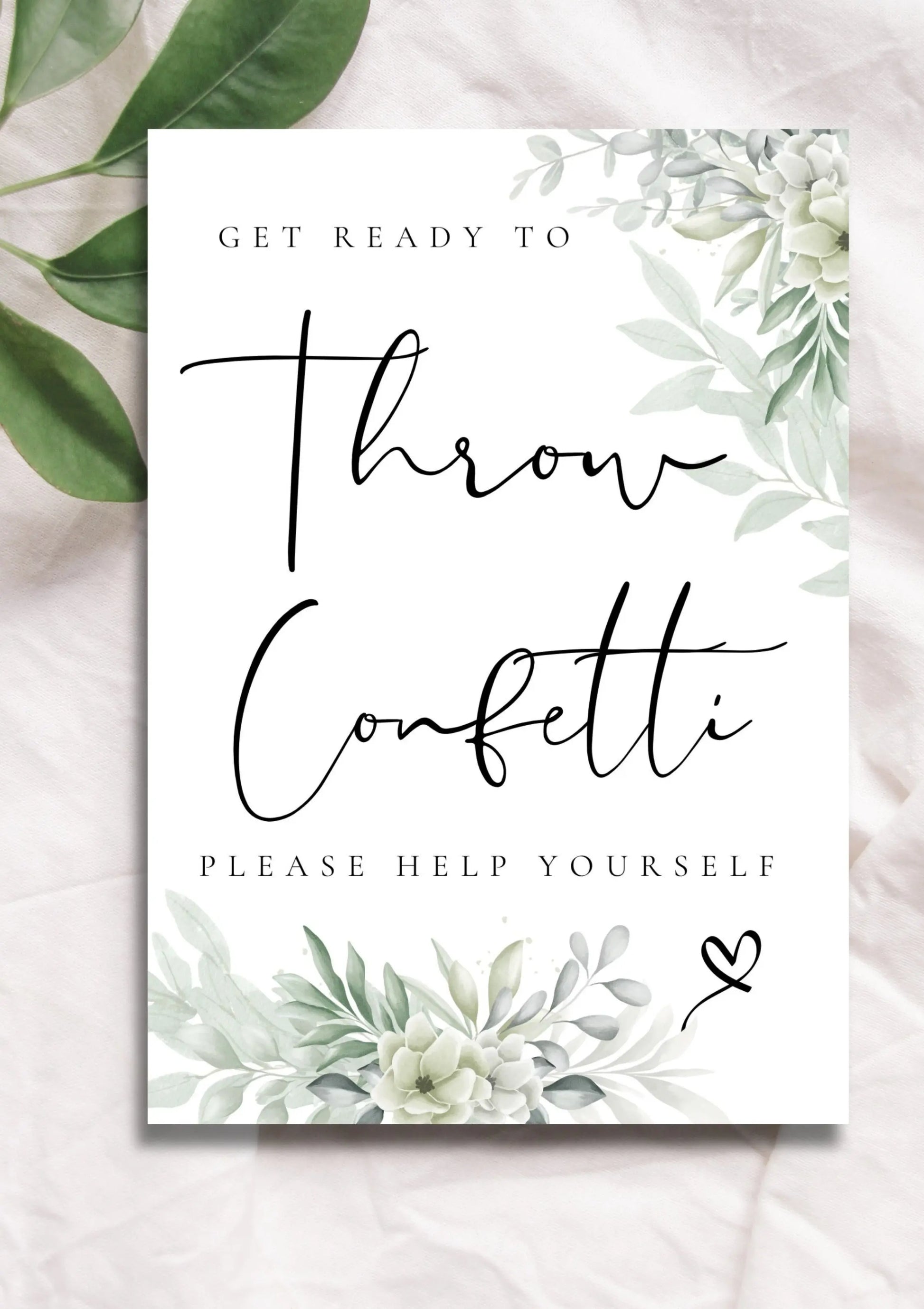 Throw Confetti sign WedFetti